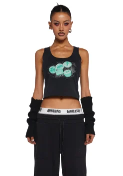DARKER WAVS Tops*Diatonic Knit Graphic Tank