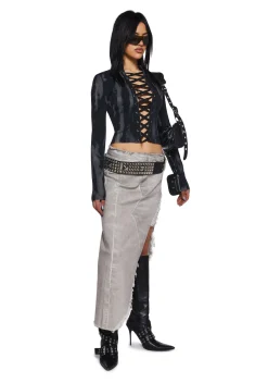 Current Mood Bottoms|Skirts*Digital Mix Midi Skirt