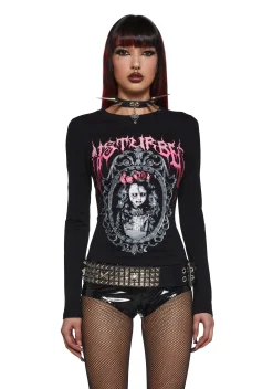 Widow Tops|Plus*Distorted Reflections Long Sleeve Tee