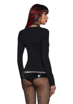 Widow Tops|Plus*Distorted Reflections Long Sleeve Tee