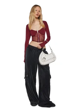 Poster Grl Corsets|Tops*Do You Good Mesh Corset Top - Red
