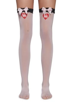 Dolls Kill x Hole Socks & Tights*Doll Heart Thigh Highs