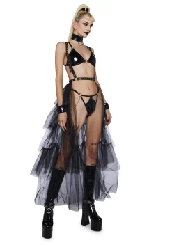 Widow Belts & Harnesses*Dominance Diva Tulle Skirt Harness
