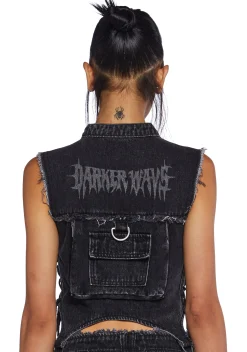 DARKER WAVS Outerwear*Downbeat Distressed Vest