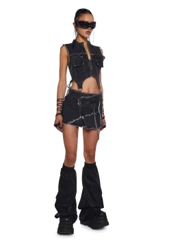 DARKER WAVS Outerwear*Downbeat Distressed Vest