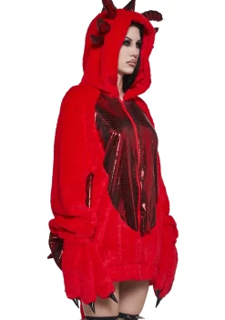 Trickz N' Treatz Outerwear|Sweatshirts & Hoodies*Dragon Fire Faux Fur Hoodie