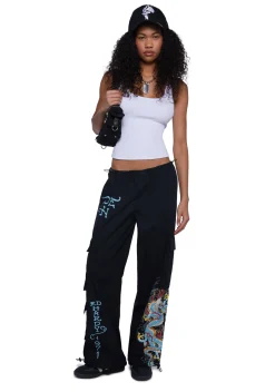 Ed Hardy Bottoms|Pants*Dragon Poplin Cargo Pants