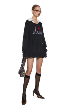 Generation Kiss Tops|Plus*Drama Starter Distressed Sweater