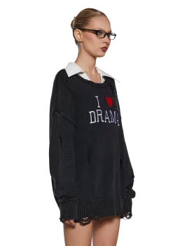 Generation Kiss Tops|Plus*Drama Starter Distressed Sweater