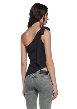 Sugar Thrillz Tops|Plus*Dream Girl Asymmetrical Top - Black
