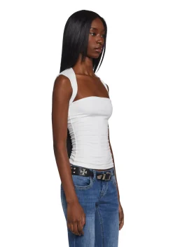 X_TEMPTATION LA Tops*Dress Code Violation Crop Top - Ivory