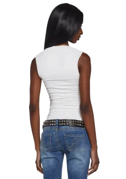 X_TEMPTATION LA Tops*Dress Code Violation Crop Top - Ivory
