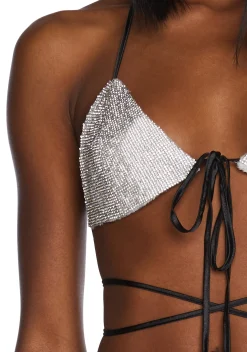 Poster Grl Tops*Drip Disorder Rhinestone Bra