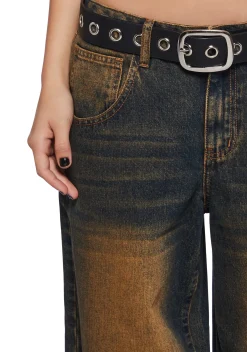 x_Machine Jeans Bottoms|Pants*Dusted Dreams Wide Leg Jeans