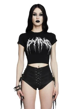 Widow Tops|Plus*Dying Inside Baby Tee