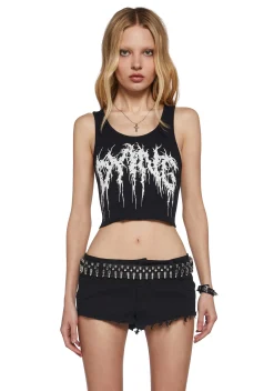 Widow Tops|Plus*Dying Ribbed Tank Top