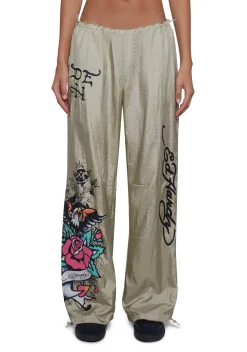 Ed Hardy Bottoms|Pants*Eagle Anchor Nylon Pants