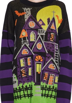 Trickz N' Treatz Tops*Eerie Estate Intarsia Sweater