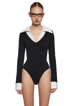Generation Kiss Tops|Plus*Eleanor Collared Bodysuit