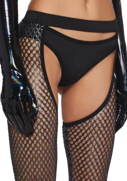 Club Exx Bottoms|Pants*Electronica Fishnet Chaps