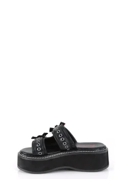 Demonia Sandals*Emily-100 Double Strap Slide Sandals