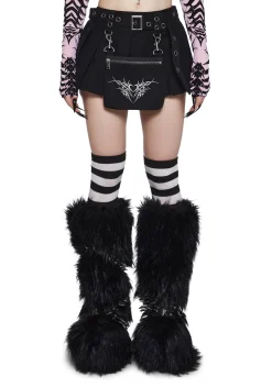 Widow Bottoms|Skirts*Encrypted Darkness Pleated Mini Skirt