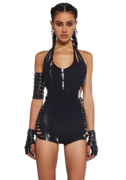 Club Exx Jumpsuits & Rompers|Plus*Endless Horizon Shredded Romper - Black