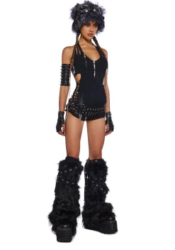Club Exx Jumpsuits & Rompers|Plus*Endless Horizon Shredded Romper - Black