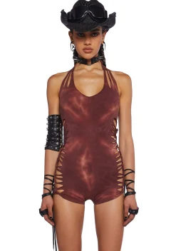 Club Exx Jumpsuits & Rompers|Matching Sets*Endless Horizon Shredded Romper - Red