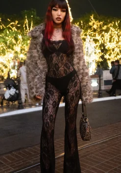 Widow Jumpsuits & Rompers*Enraptured Nightfall Lace Jumpsuit