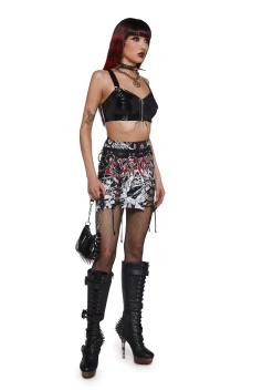 Widow Bottoms|Skirts*Eternal Damnation Graphic Skirt