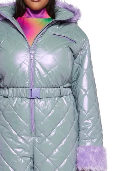 Club Exx Plus*Euphoric Escapades Quilted Snowsuit