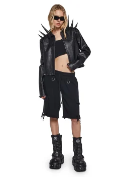 Club Exx Outerwear|Plus*Exquisite Pain Spiked Jacket