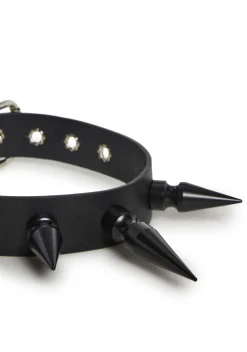 Funk Plus Jewelry*Extra Long Spiked Choker - Black
