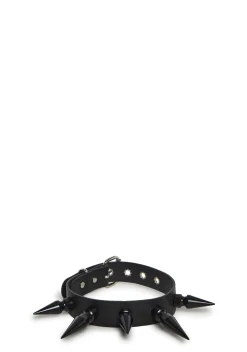 Funk Plus Jewelry*Extra Long Spiked Choker - Black