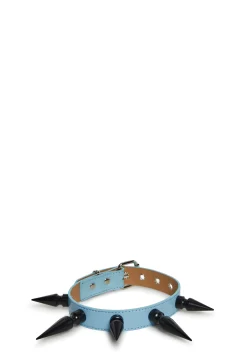 Funk Plus Jewelry*Extra Long Spiked Choker - Blue