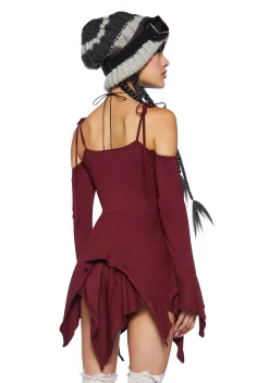 Current Mood Dresses*F is For Fairies Handkerchief Dress - Burgundy