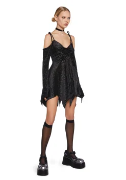 Current Mood Dresses|Plus*F is For Fairies® Handkerchief Dress - Glitter Velour