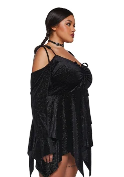 Current Mood Dresses|Plus*F is For Fairies® Handkerchief Dress - Glitter Velour