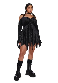 Current Mood Dresses|Plus*F is For Fairies® Handkerchief Dress - Glitter Velour