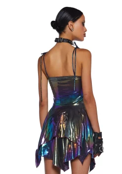 Club Exx Dresses|Plus*F Is For Fairies Handkerchief Dress - Holo Metallic
