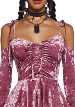 Current Mood Dresses|Plus*F is For Fairies Handkerchief Dress - Mauve Velvet