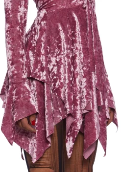 Current Mood Dresses|Plus*F is For Fairies Handkerchief Dress - Mauve Velvet