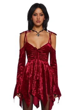 Current Mood Dresses|Plus*F is For Fairies Handkerchief Dress - Red Velvet