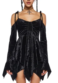 Current Mood Dresses*F is For Fairies Handkerchief Dress - Black Velvet
