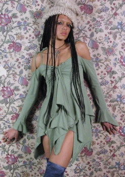 Current Mood Dresses*F is For Fairies Handkerchief Dress - Sage