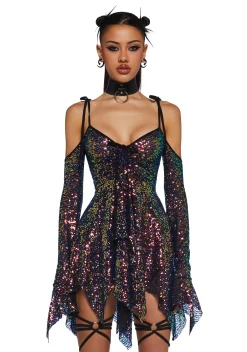 Club Exx Dresses|Plus*F is For Fairies Handkerchief Dress - Sequin