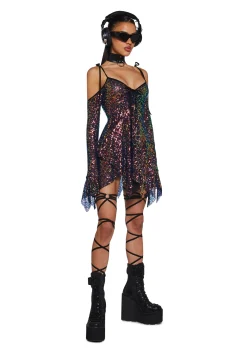 Club Exx Dresses|Plus*F is For Fairies Handkerchief Dress - Sequin