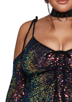 Club Exx Dresses|Plus*F is For Fairies Handkerchief Dress - Sequin