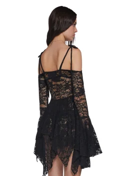 Widow Dresses*F is For Fairies Handkerchief Dress - Black Lace